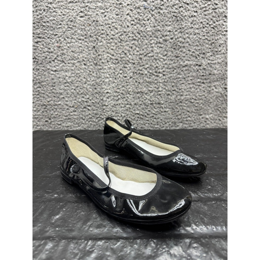 Repetto Paris Patent Leather Mary Jane Ballet Flats Black Womens Size 38.5